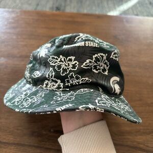 Reyn Spooner Michigan State Floral Aloha Hat Adjustable Green White